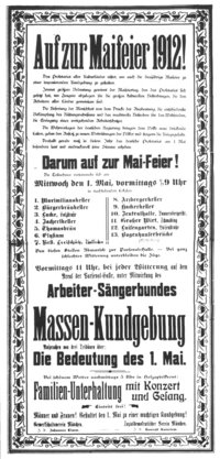 Maifeierplakat von 1912
